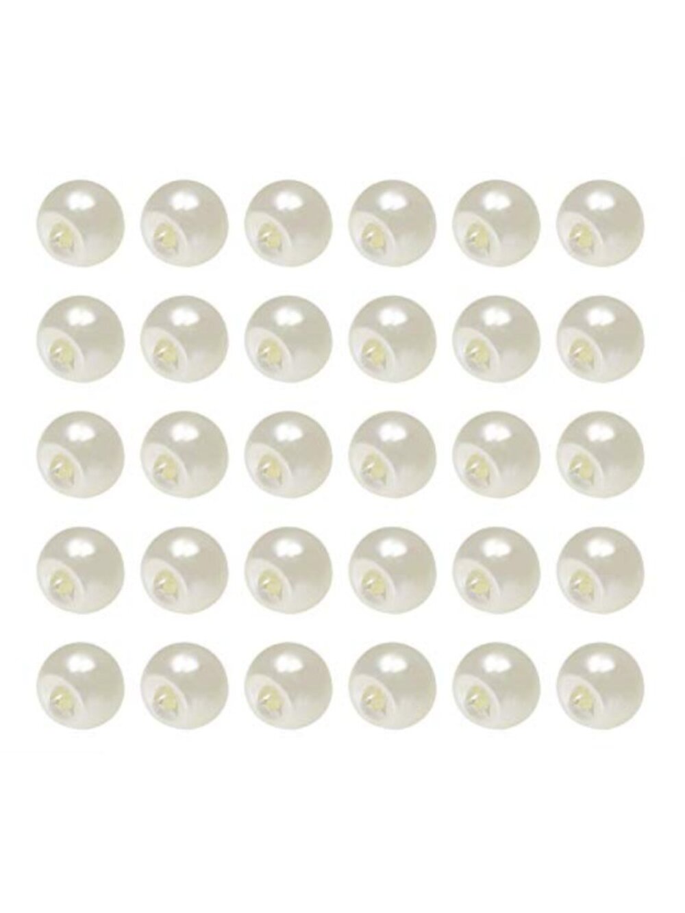 30 Plastic Pearl Sewing Buttons 10mm Shirt Craft DIY